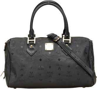 MCM Visetos Logogram Nylon Leather 2way Bag