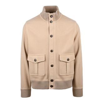 Circolo 1901 Giubbotto in Panno - Heren - Bomber jackets - Beige - 2XL - Wol - Jassen