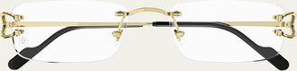 Cartier Mens Rimless Metal Optical Glasses