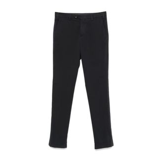 Canali Broeken, Heren, Zwart, L, Midnight Blue Chino Broek
