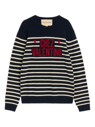 Valentino Garavani Chez Valentino Garavani Wool Striped Sweater