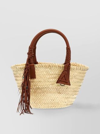 Alanui icon palm leaf small beach bag