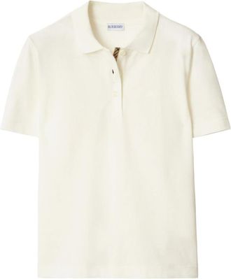 Burberry Logo-embroidered Polo Top