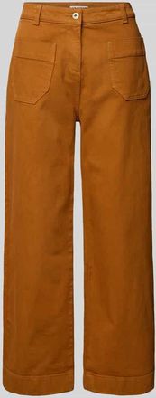 Jake*s Casual Hose mit verk&uuml;rzter Passform mit aufgesetzten Taschen in Camel, Gr&ouml;&szlig;e 34