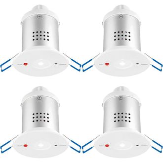 Loops 4 PACK Recessed Emergency Ceiling Downlight - Daylight White - Self Contained