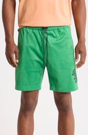 Rta Clyde Drawstring Shorts in Green Script Logo at Nordstrom Rack, Size Xxx-Large
