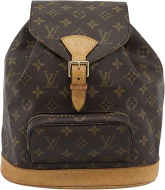 Louis Vuitton Vintage Montsouris Monogram Canvas Brown Canvas Backpack Bag (Pre-Owned)