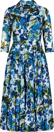 Samantha Sung Aster Barbados Flower A-Line Shirtdress
