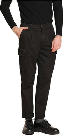 Mason's Broeken, Heren, Zwart, XS, Katoen, Sartorial Cargo Broek in Zwart