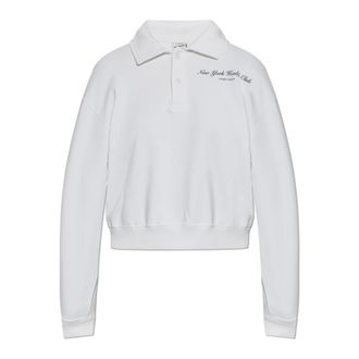 Sporty & Rich Dames, Sweatshirts & Hoodies, Wit, Maat: XS Katoen