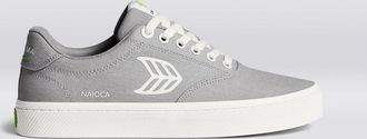 Cariuma Womens Cariuma Naioca Sneakers Light Gray Canvas Walking Shoes ZAP1811
