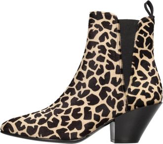 Roberto Festa Milano Hagail Enkellaarzen - Dames - Cowboylaarzen - Bruin - 38 EU - Leer - Schoenen
