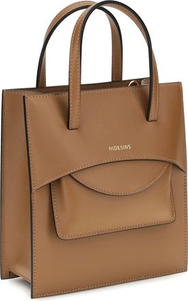 Hidesins Womens Pocket Premi&egrave;re Medium Handbag Caramel Calf Leather Bos Taurus Shoulder Bags