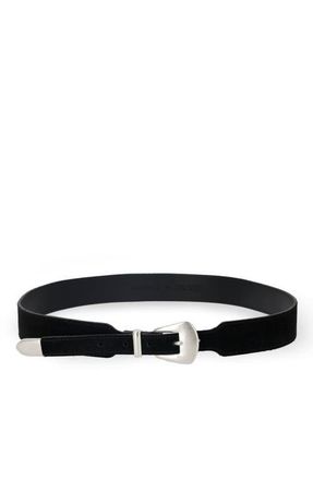 Fortela Phoenix Leather Belt in Black at Nordstrom, Size 80