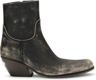 Balenciaga Black Calf Leather Bos Taurus Ankle Womens Boots