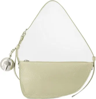 Burberry Womens Shield Sling Mini Wallet Beige Lambskin