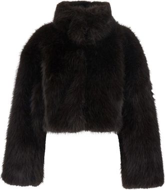 Rotate ROTATE Birger Christensen - Chaqueta Corta de Pelo Sint&eacute;tico - Jackets - Mujer - Marr&oacute;n - XL/2XL
