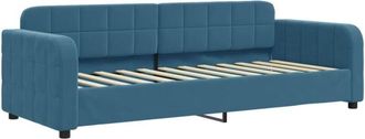vidaXL Sofá cama sin colchón terciopelo azul 80x200 cm Vidaxl