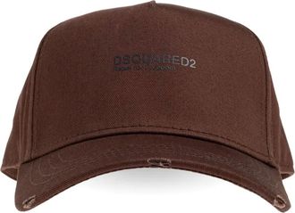 Dsquared2 Cappello da baseball con effetto vissuto - Marrone