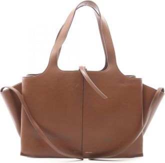 Celine Brown Leather Handbag Tote Bag (Pre-Owned)