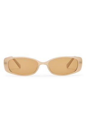 Le Specs Lil Starlight 54mm Rectangular Sunglasses in Oatmeal/tan Tint at Nordstrom
