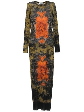 Jean Paul Gaultier Maxi-jurk met print - Oranje