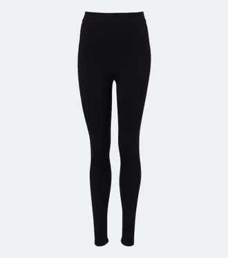Alaia Ala&iuml;a Wool-blend leggings