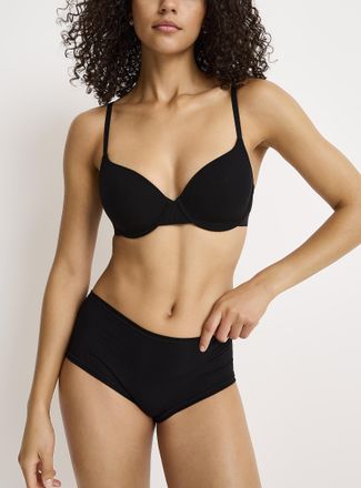 Miiyu Womens Fine ribbing high-waist boyshort TENCEL TM modal