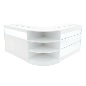 MonsterShop Demeter LED Shop Counter Set K1200, B1200 & LM60 - White