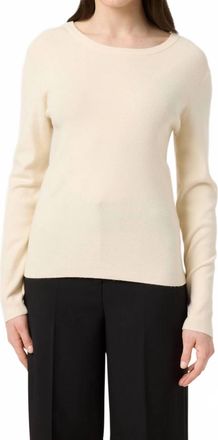 Soaked In Luxury Sina Round Neck Slim Fit Pullover In Whitecap Gray