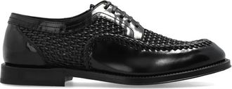 Dolce & Gabbana Leren Derby Schoenen - Heren - Veterschoenen - Zwart - 40 EU - Leer - Schoenen
