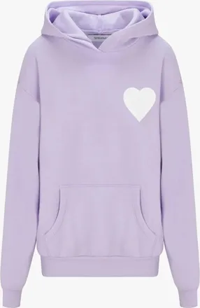 SPRWMN Womens Heart Hoodie In Lavender