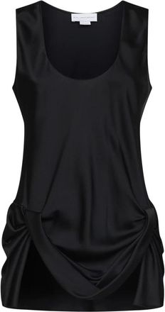 Stella McCartney Asymmetrische Top met Draping - Dames - Blouses - Zwart - L - Overhemden