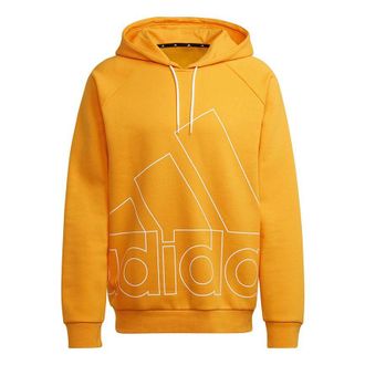adidas Mens adidas Big Lo Hd Fl Hollow Out Large Logo Printing Pullover Sports Gold Color HB5090