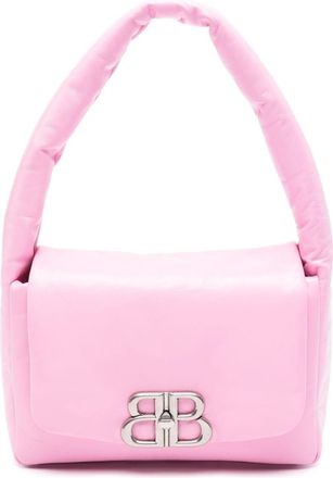 Balenciaga small Monaco shoulder bag - women - Cotton/CALFSKIN - OS - Pink