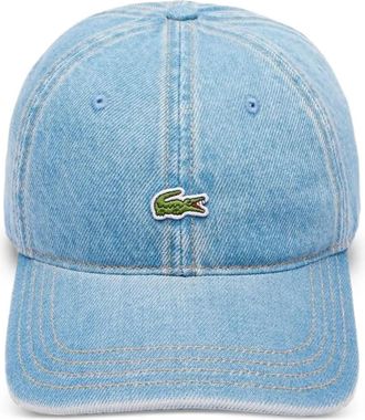 Lacoste cotton denim cap - men - Organic Cotton - One Size - Blue