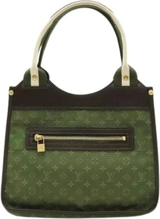 Louis Vuitton Pre-owned Handbags, female, Green, Size: ONE SIZE Pre-owned Canvas Handbag