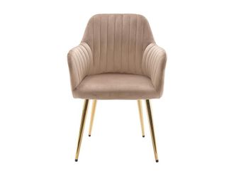 VENTE-UNIQUE.COM Set de 2 sillas tela beige