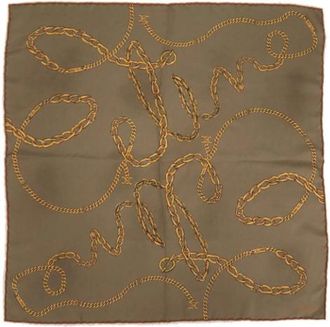 Celine Pre-owned Scarves, female, Brown, Size: ONE SIZE Pre-owned Silk Scarf