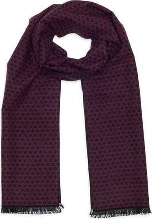 Ted Baker Geometric Silk Reversible Scarf in Navy/Burgundy at Nordstrom Rack