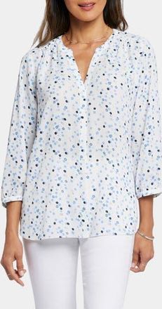 NYDJ Pintuck Blouse in Leyla Dots at Nordstrom Rack, Size Small