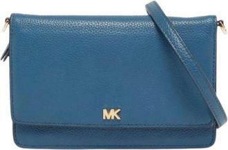 Michael Kors Pre-owned Cross Body Bags, female, Blue, Size: ONE SIZE Pre-owned Leather Cross Body Bag