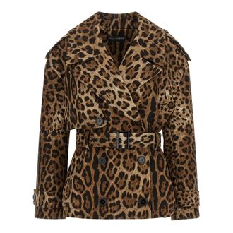 Dolce & Gabbana Dames, Mantels, Bruin, Maat: S Katoen