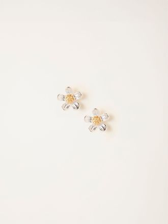 Fat Face FatFace Silver Tone Daisy Stud Earrings