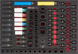 Vigor Hazet Set De Llaves De Vaso 80 Piezas Rojo Profesional
