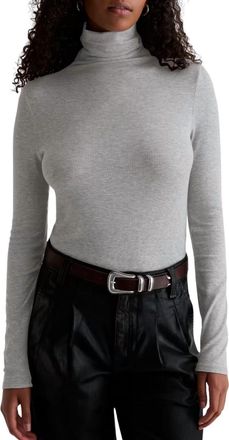 AG - Adriano Goldschmied Chels Turtleneck Top In Heather Grey