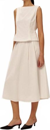Elodie Brittney Midi Skirt In Off White