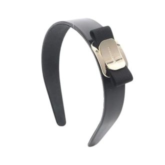 Ferragamo Pre-owned Accessories, female, Black, Size: ONE SIZE Pre-owned Vara Ribbon Leather Hair Accessory