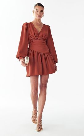 BWLDR Merry Mini Dress in Copper at Nordstrom, Size 4
