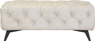 HOME AFFAIRE Polsterhocker »Glynis« aufwändige Knopfheftung, moderne Chesterfield Optik, Fussfarbe wählbar